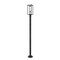 Z-Lite Dunbroch 1 Light Outdoor Post Mounted Fixture, Black & Clear 584PHMR-567P-BK - alternate 1